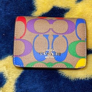 Coach Rainbow Signature Canvas in Light Saddle Multi